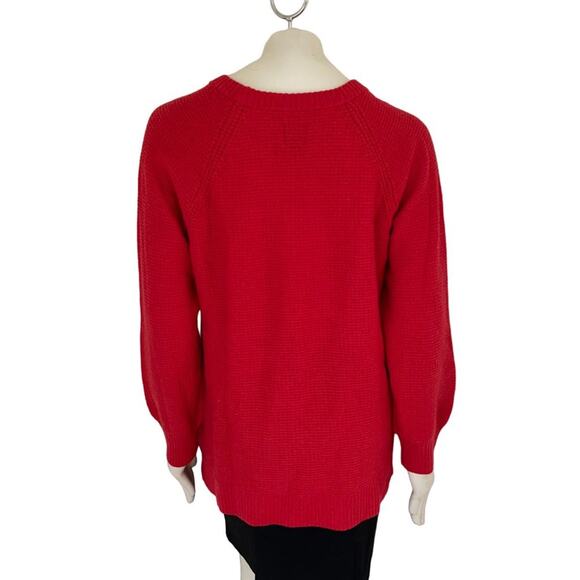 GAP Brooklyn Merino Wool Crew Neck Sweater in Red Heather SZ XL - Picture 6 of 11